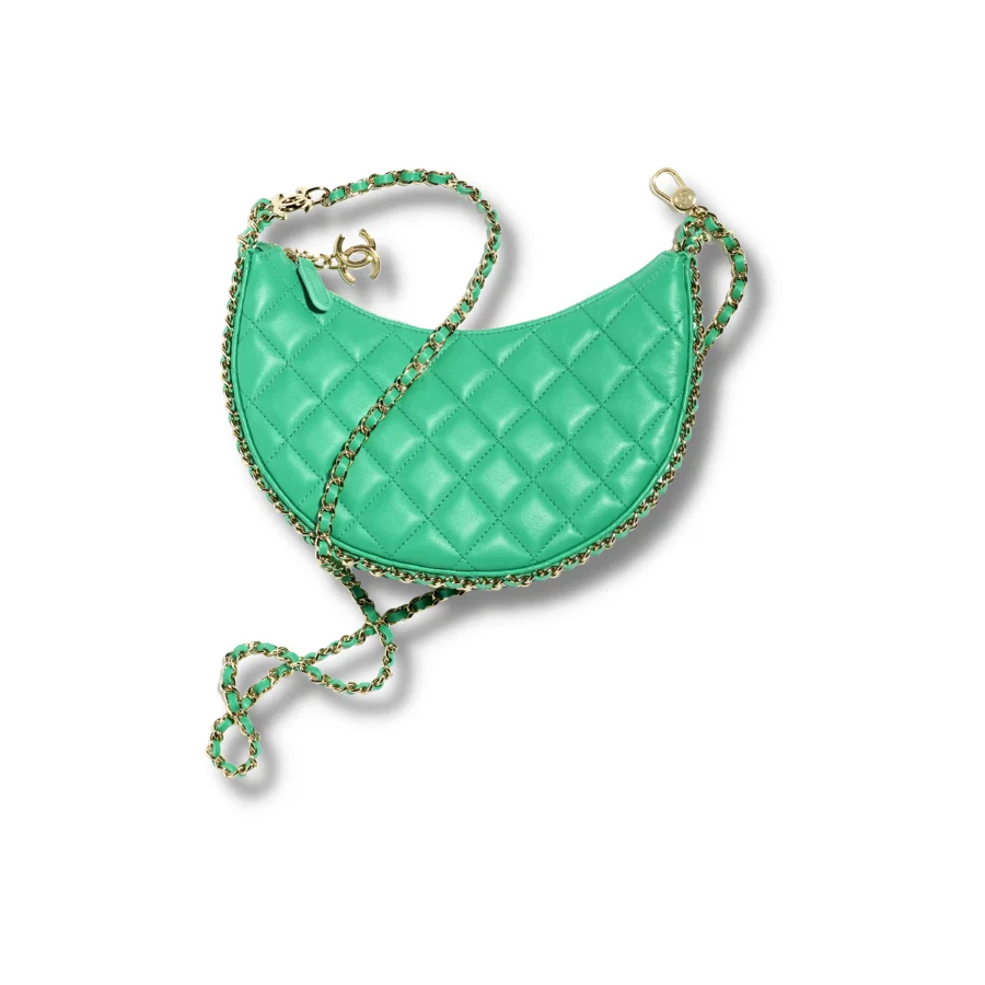 Small Hobo Bag Green For Women- AS3917 B10551 NM376