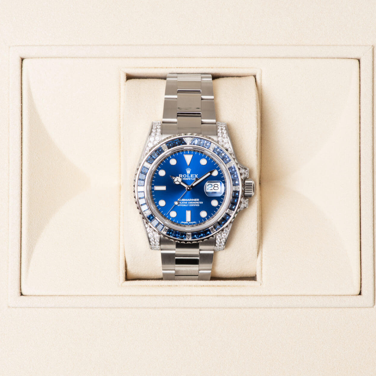 Rolex Submariner Date 18K White Gold Diamonds 116659 SABR