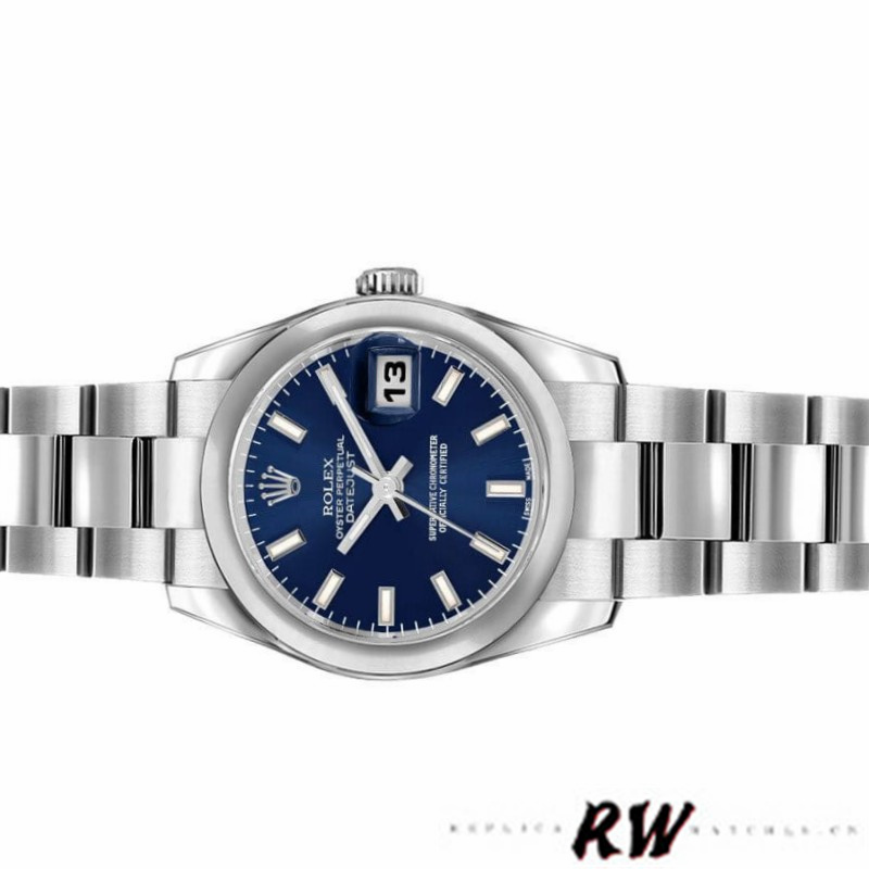 Rolex Datejust 179160 Blue Index Dial Domed Bezel 26MM Lady Replica Watch