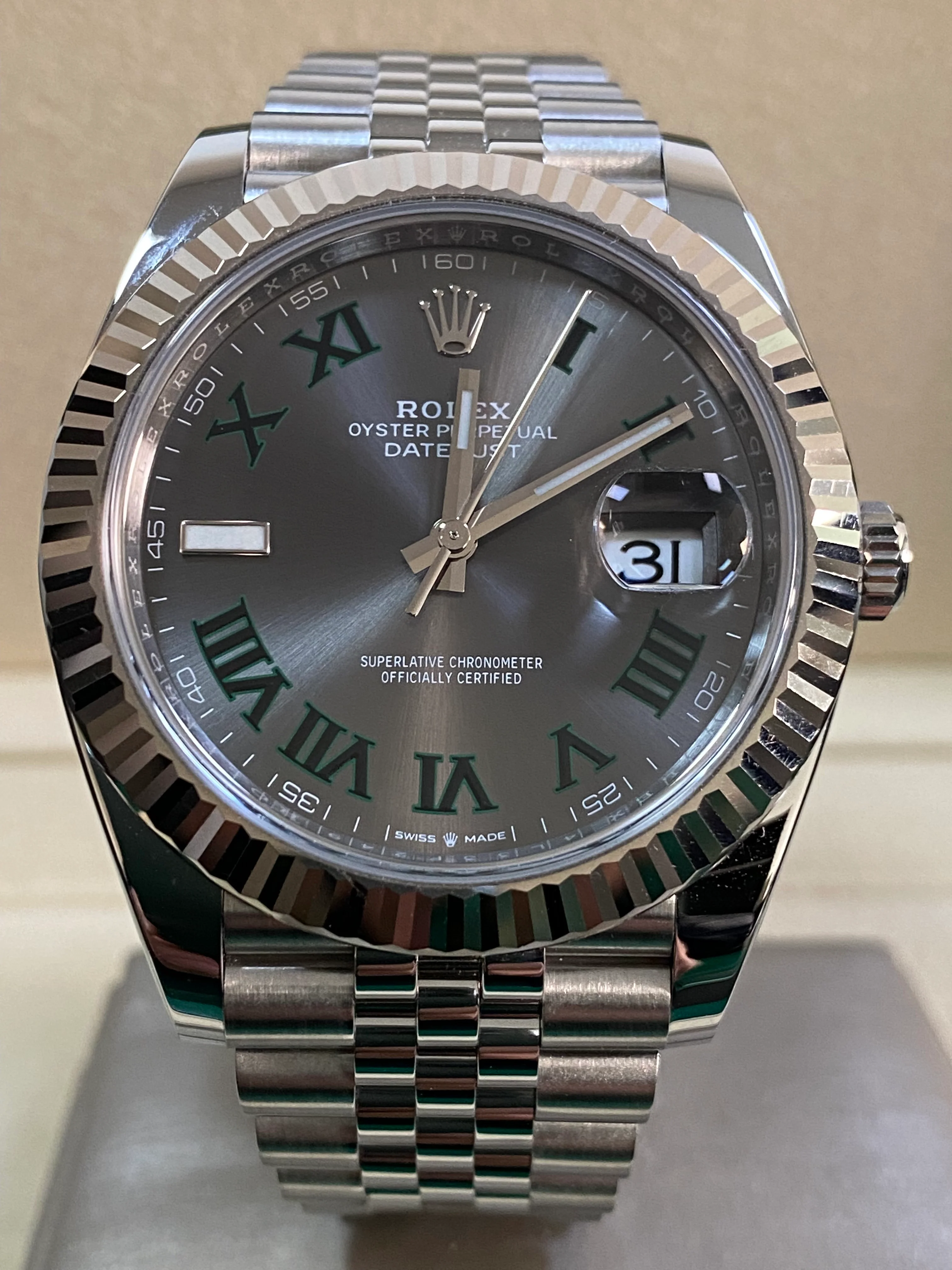 Rolex Steel and White Gold Datejust 41 - 2024 - Fluted Bezel - 