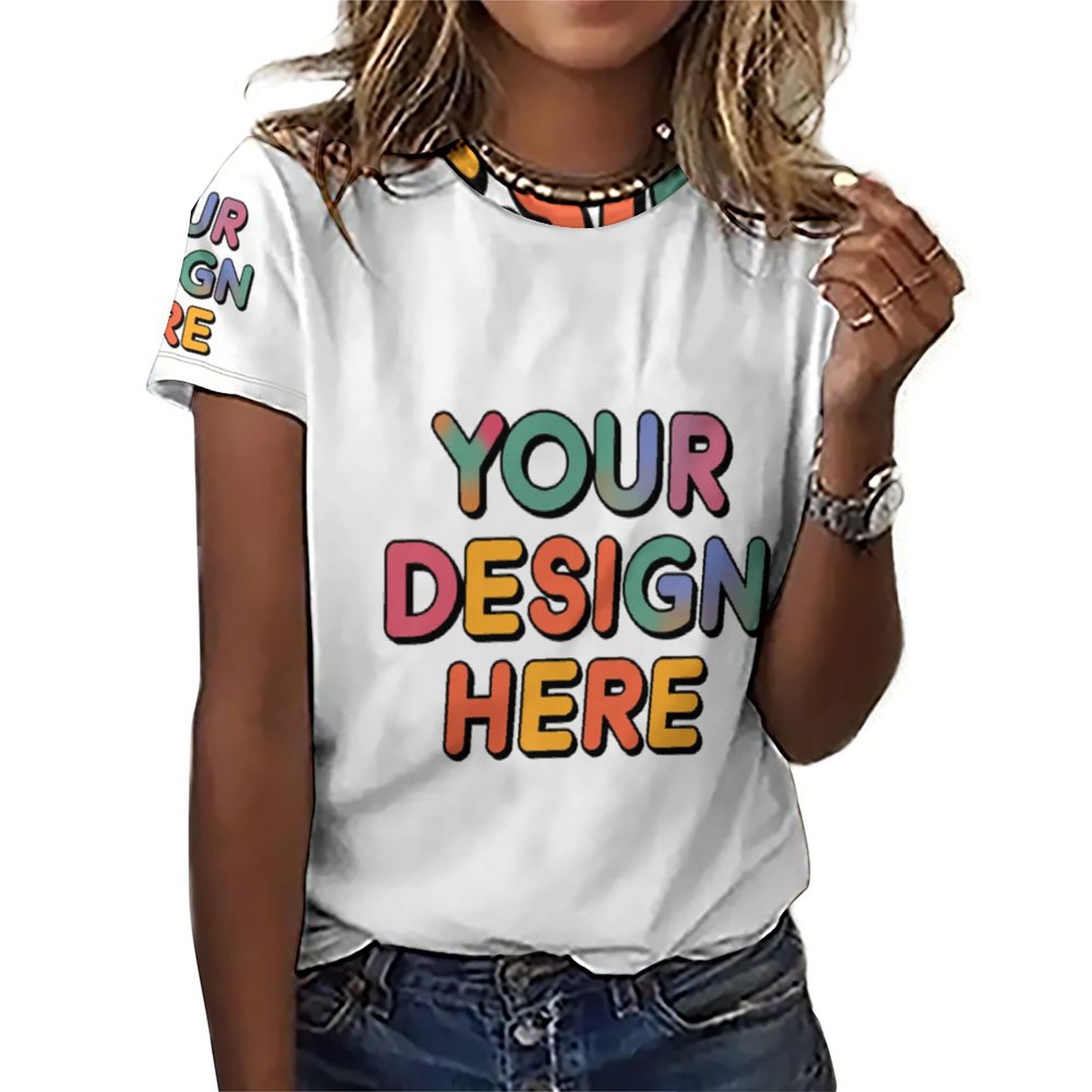 Personalized Custom Men’s 150g Flat Fabric Heat Transfer T-Shirt