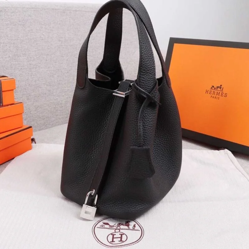 Hermes Picotin Lock 22Cm&18Cm Bag Black/Green/Brown