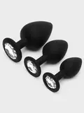 Silicone Jewelled Butt Plug Set (3 Piece)