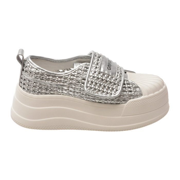 Pantofi sport GRYXX argintii, 6771, din piele ecologica