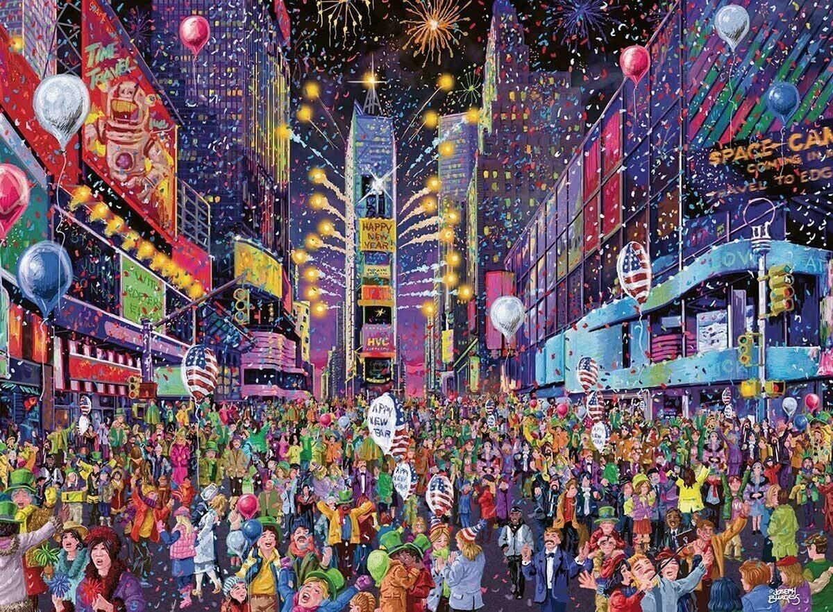 Seasons Greetings New Years in Times Square 500 Piece Puzzle