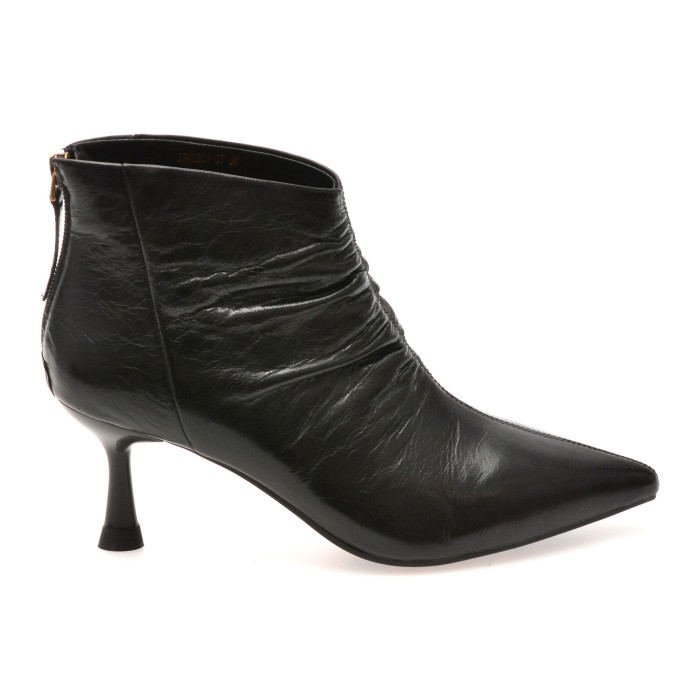 Botine elegante EPICA negre, 33M2201, din piele naturala