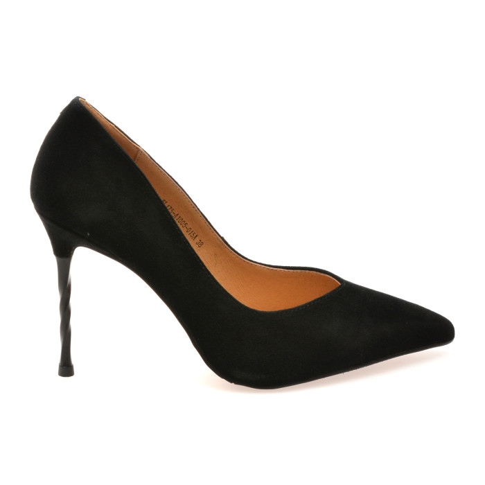 Pantofi eleganti FLAVIA PASSINI negri, 5L175, din piele intoarsa