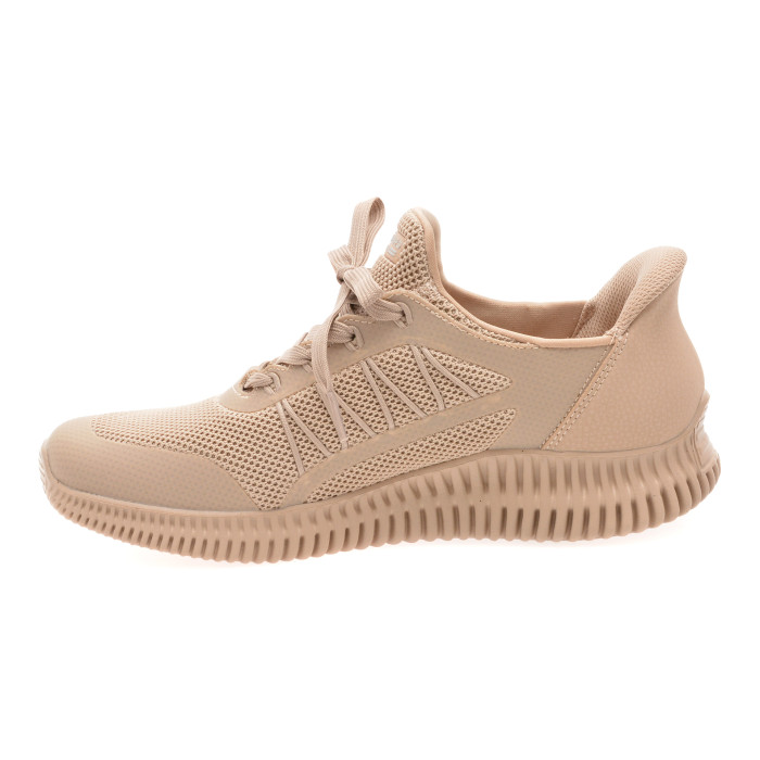 Pantofi sport SKECHERS nude, BOBS GEO LITE, din material textil