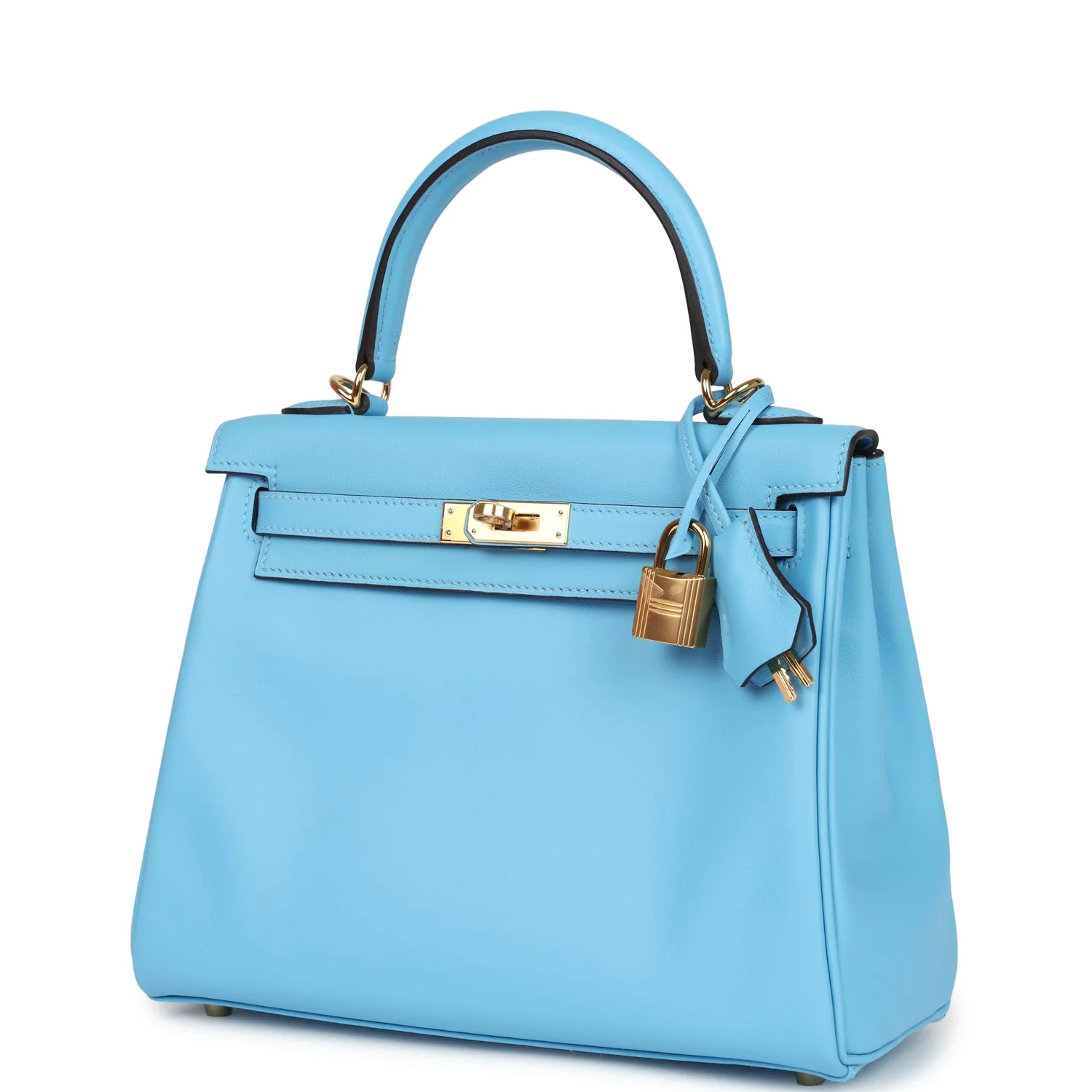 Hermes Kelly Retourne 25 Celeste Swift Gold Hardware