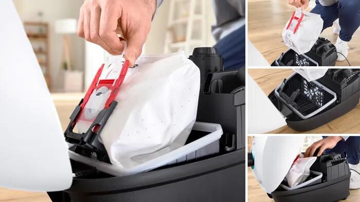 BOSCH - SERIE 4 ASPIRAPOLVERE CON SACCO PROHYGIENIC-Black,White