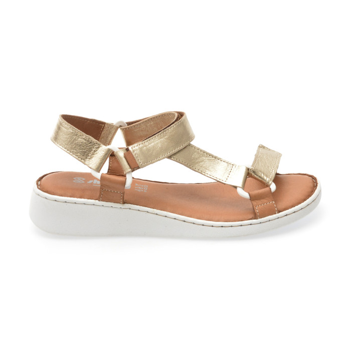 Sandale SHOOZY aurii, EV4041, din piele naturala