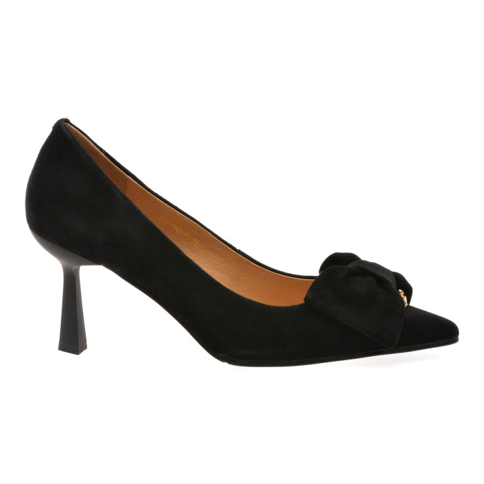 Pantofi eleganti EPICA negri, 5137, din piele intoarsa