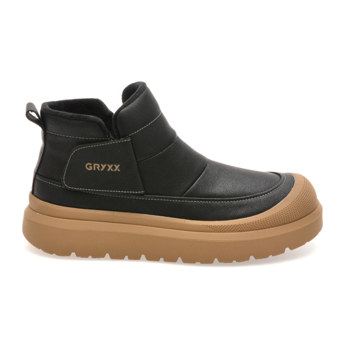 Ghete GRYXX negre, 80006, din piele naturala
