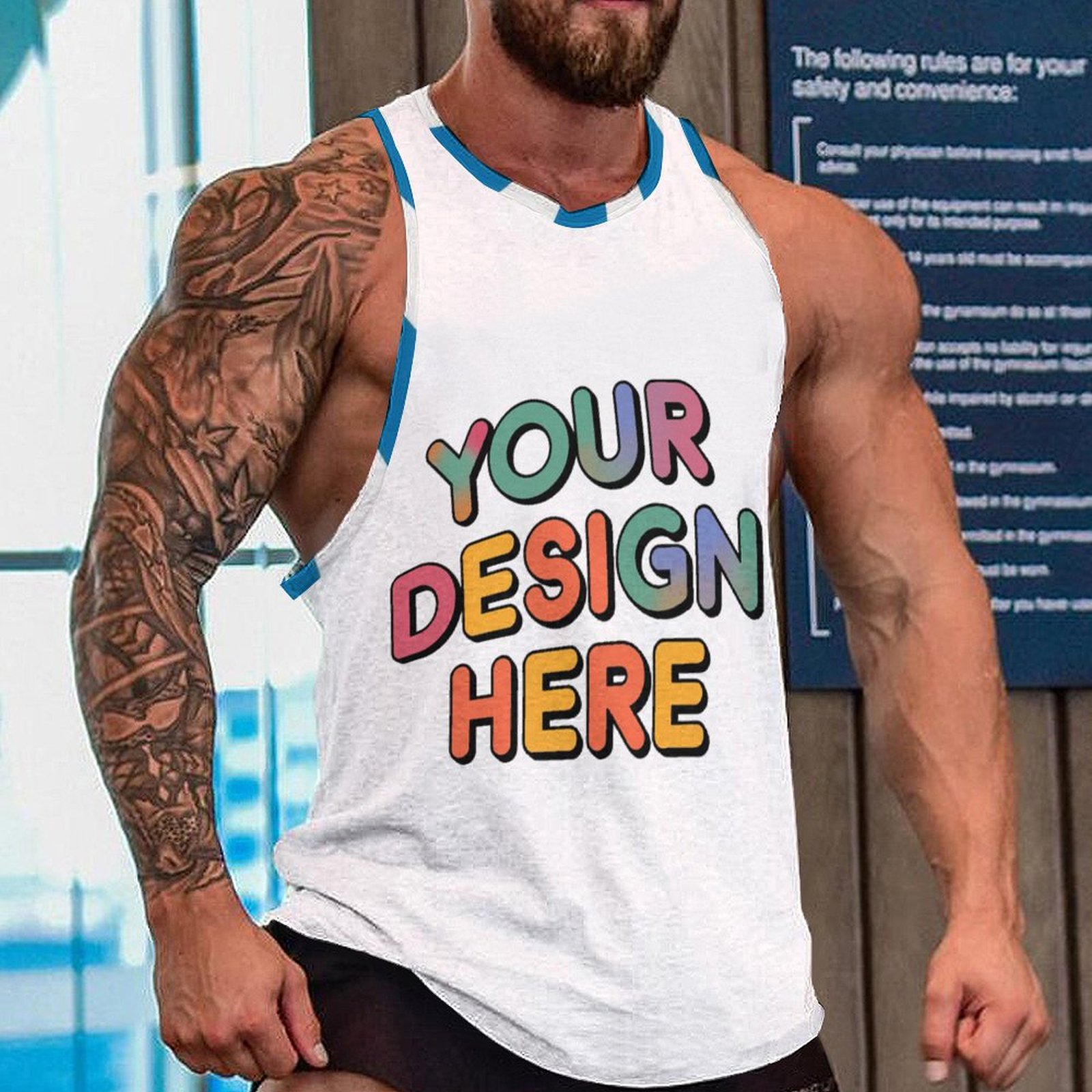 Customized Men’s Lightweight and Stylish Full Print Vest