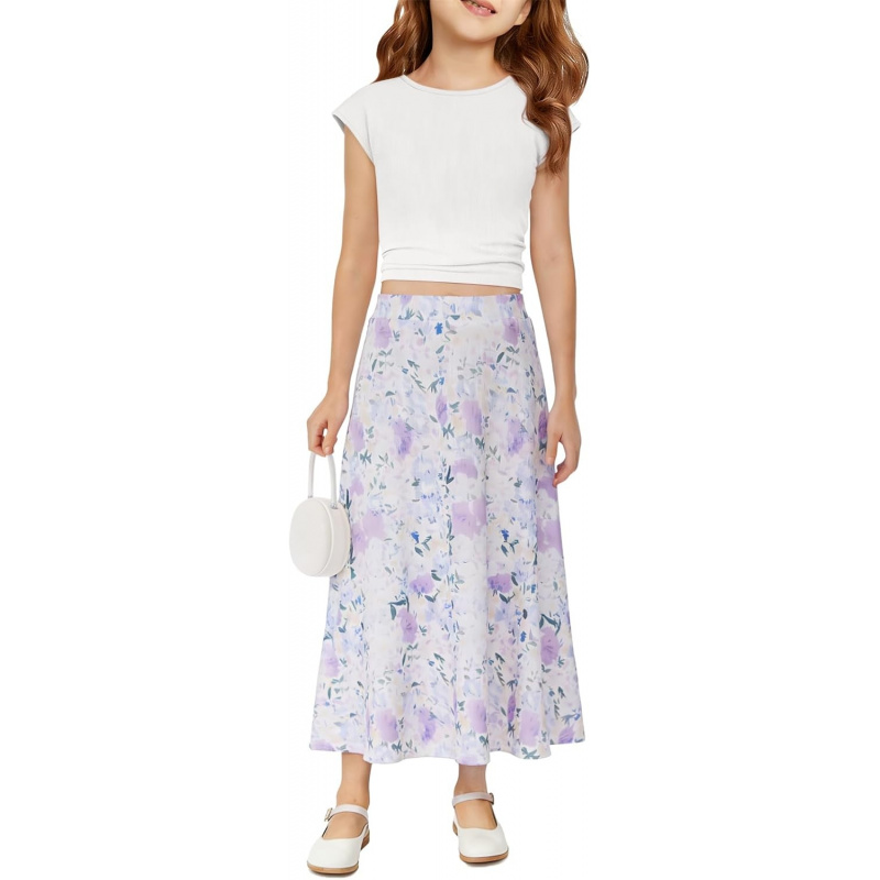 Girls 2 Piece Maxi Skirt Set