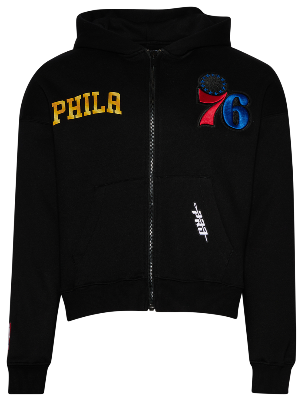Pro Standard 76ers Gold Hoops Pro Full-Zip Hoodie