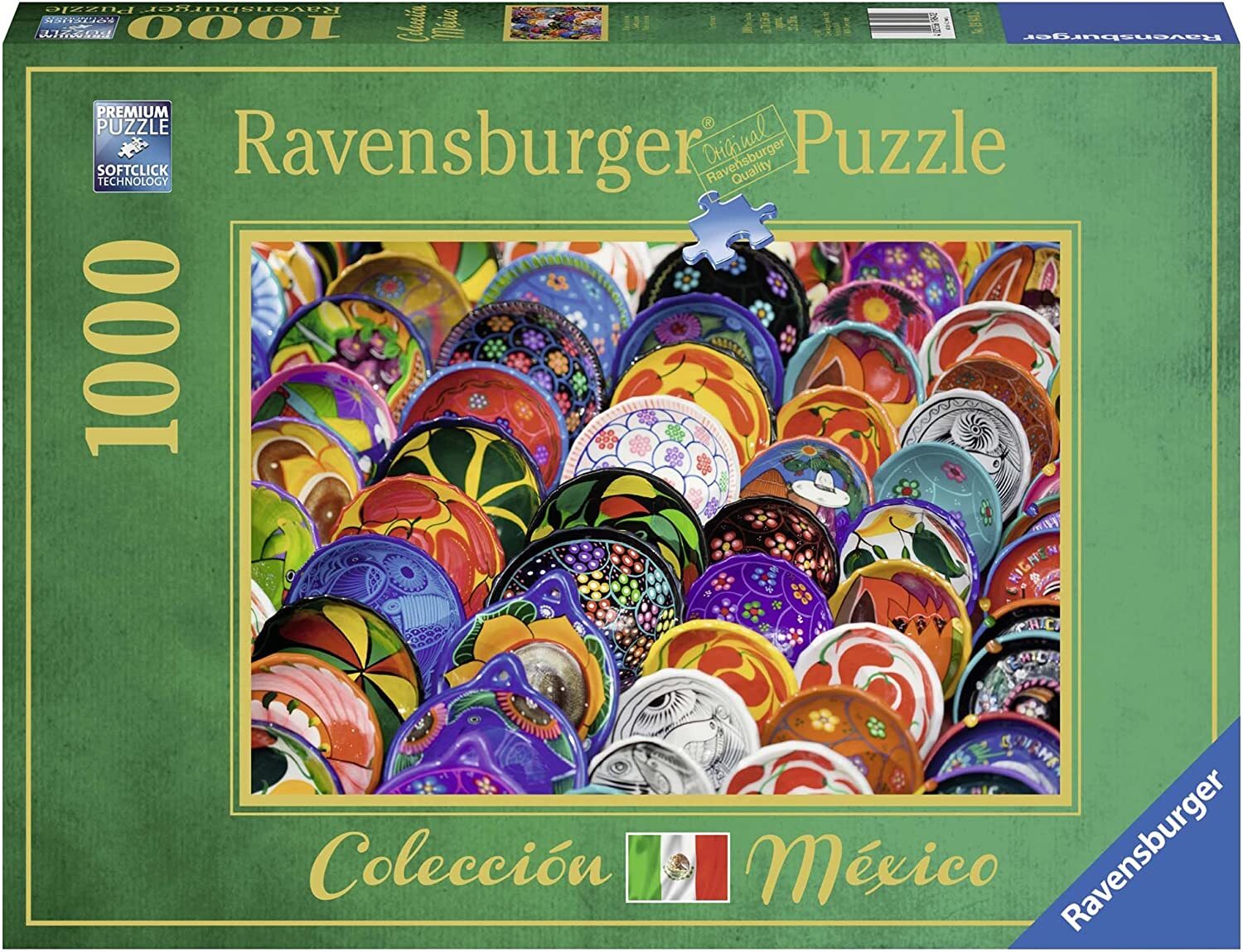 Coleccion Mexico Colorful Plates 1000 Piece Puzzle