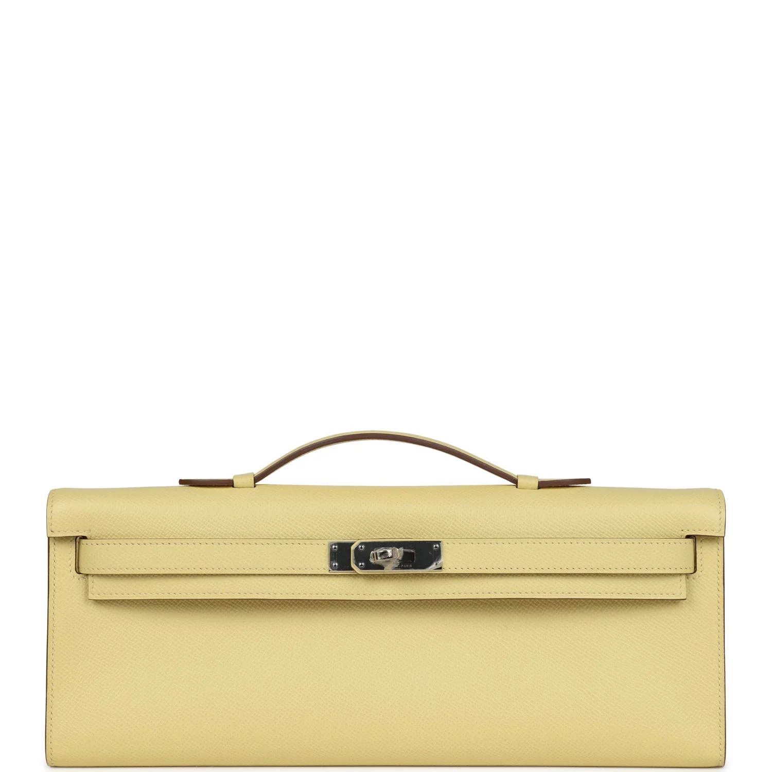Hermes Kelly Cut Jaune Poussin Epsom Palladium Hardware