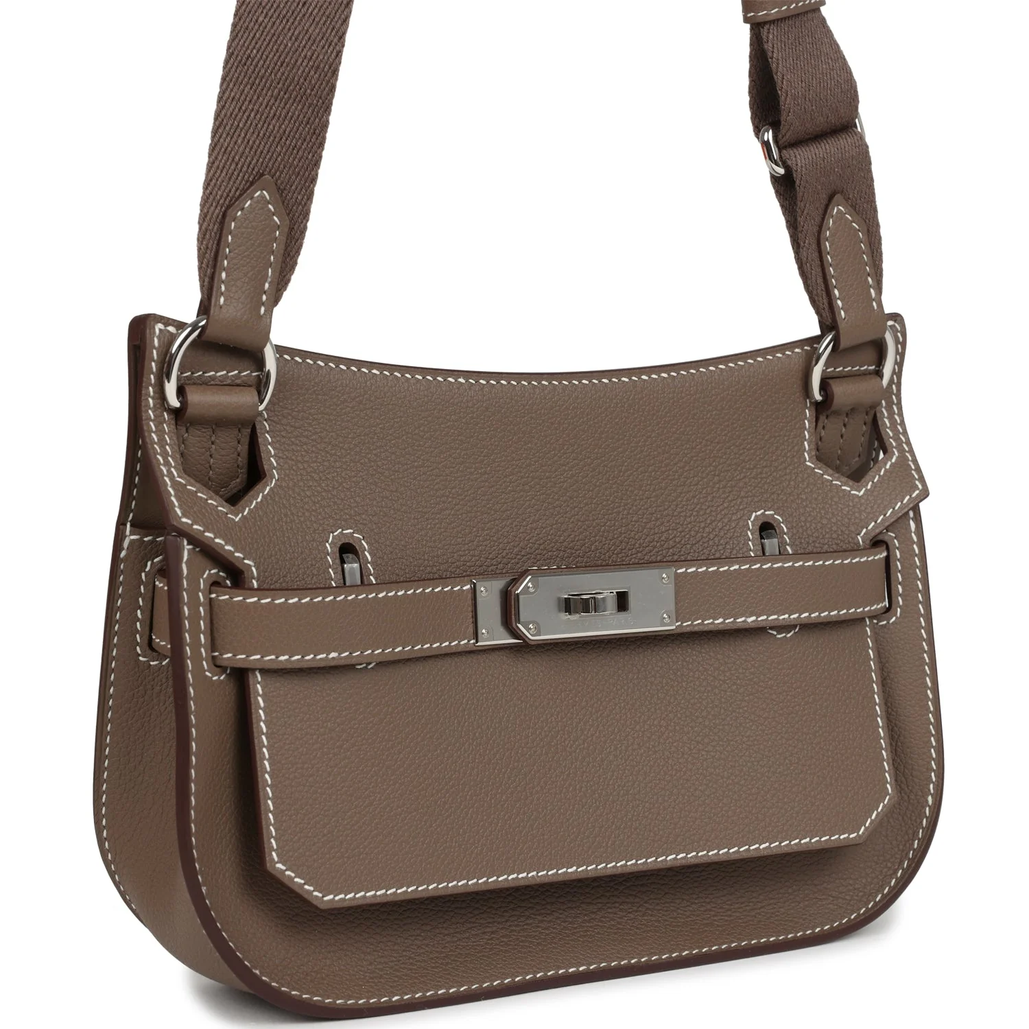 Hermes Jypsiere Mini Etoupe Evercolor Palladium Hardware