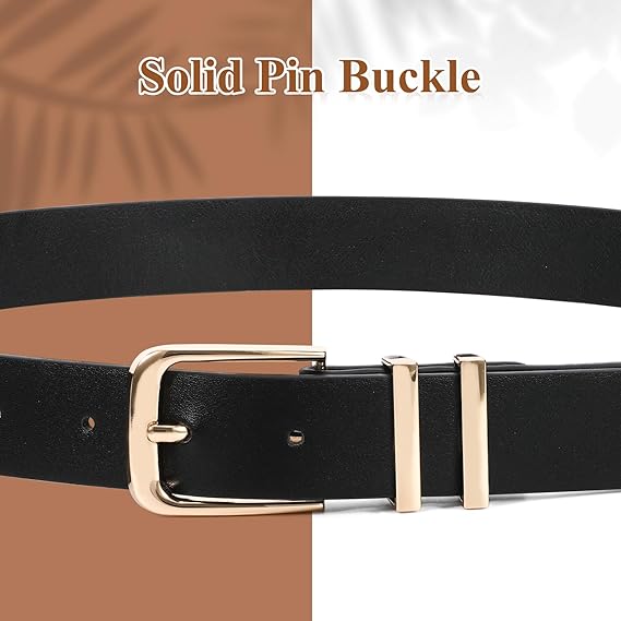 BELTIQUE Women Casual Leather Belt for Jeans Pants