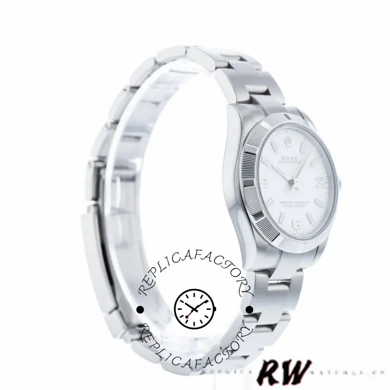 Rolex Oyster Perpetual 177210 Stainless Steel White Dial 31mm Lady Replica Watch