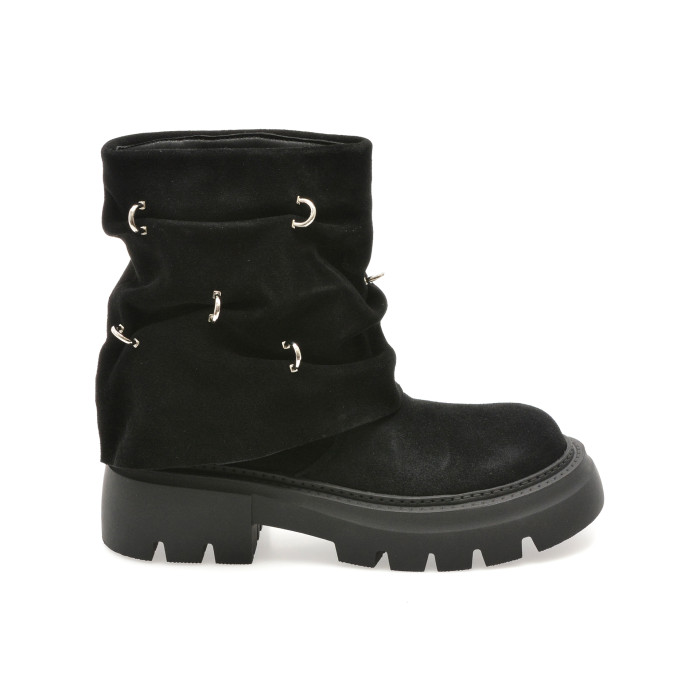 Ghete FLAVIA PASSINI negre, V3112, din piele intoarsa