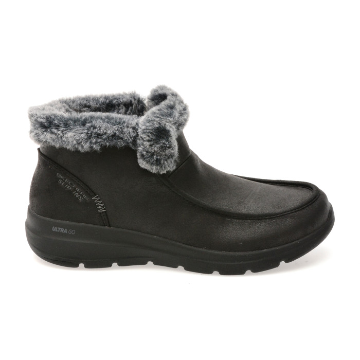 Ghete SKECHERS negre, GLACIAL ULTRA, din material textil