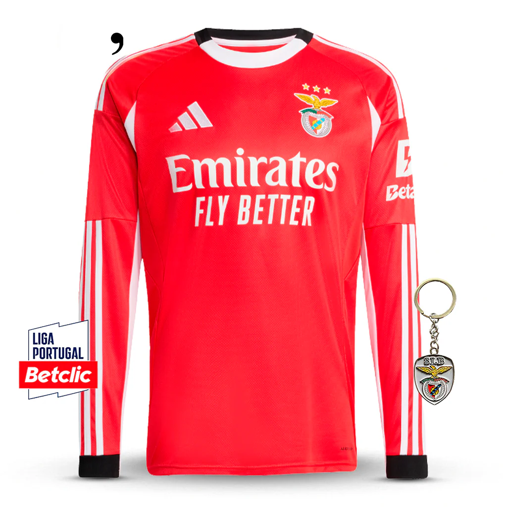 Camisola Benfica Manga Longa Principal 2025/26 - ��LTIMAS UNIDADES!