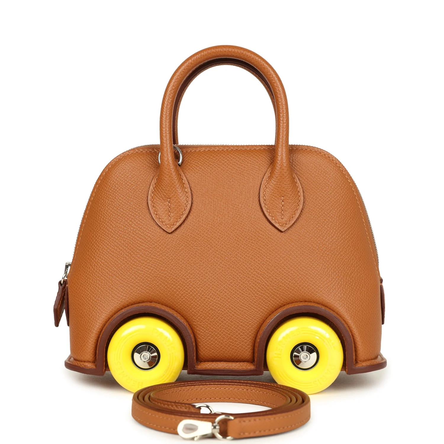 Hermes Bolide On Wheels 1923 Gold and Jaune Citron Epsom Palladium Hardware