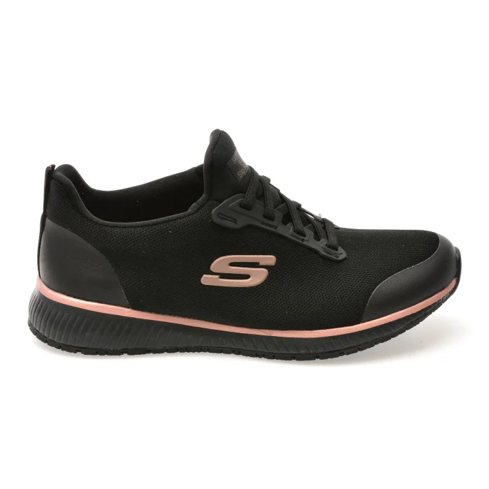 Pantofi sport SKECHERS negri, SQUAD SR, din material textil