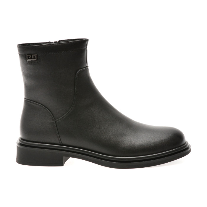 Ghete EPICA negre, DX1286, din piele naturala