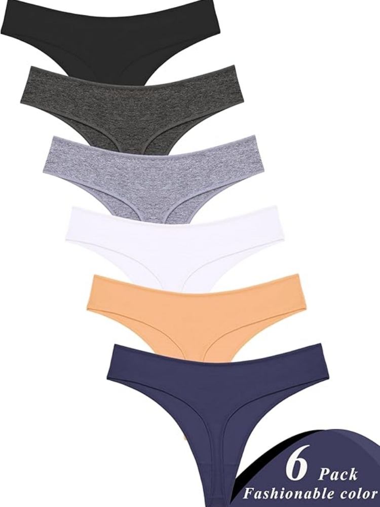 VALENTINIANA Underwear for Women Pack Breathable Thongs