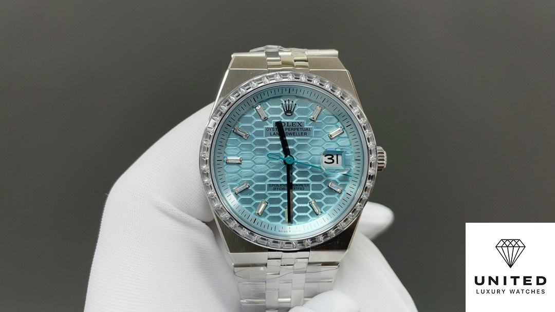 Rolex Land-Dweller 36 Oyster, 36 mm, platinum and diamonds M127286TBR-0001