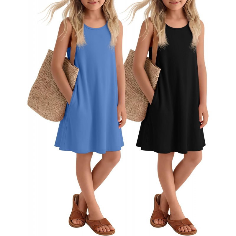 2 Pack Girls' Summer Dresses