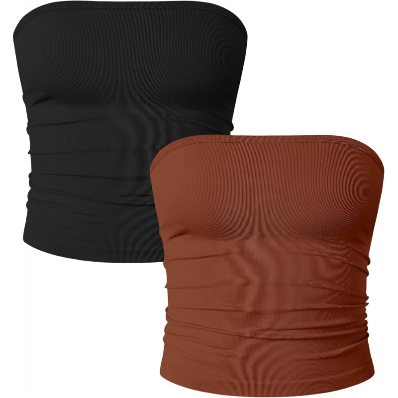 AURETOP Women's 2 Piece Tube Tops Strapless