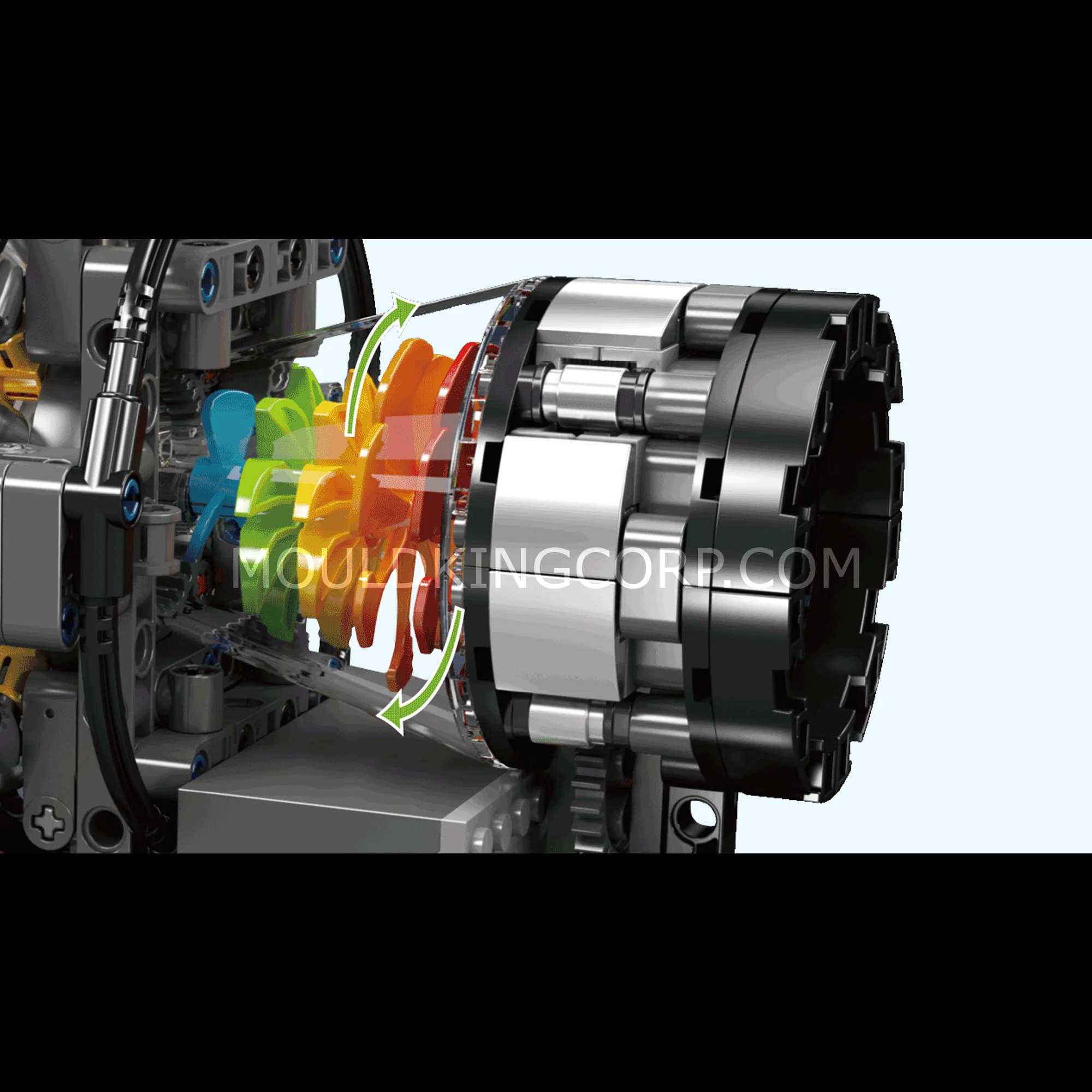 Mould King 10216 Turbojet Engine Mechanical Model Building Set | 1,214 Pcs