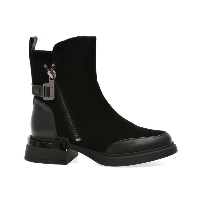 Ghete GRYXX negre, WB306, din piele intoarsa