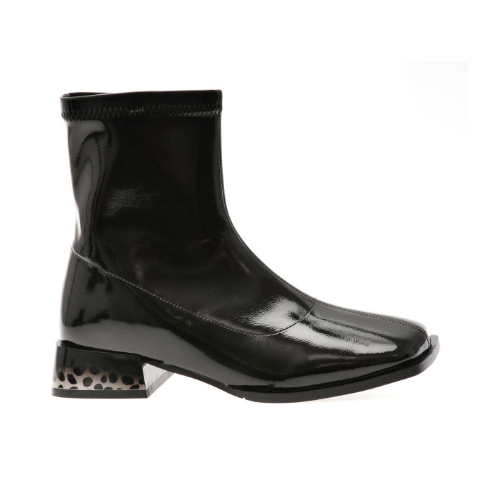 Botine FLAVIA PASSINI negre, 95261, din piele ecologica lacuita