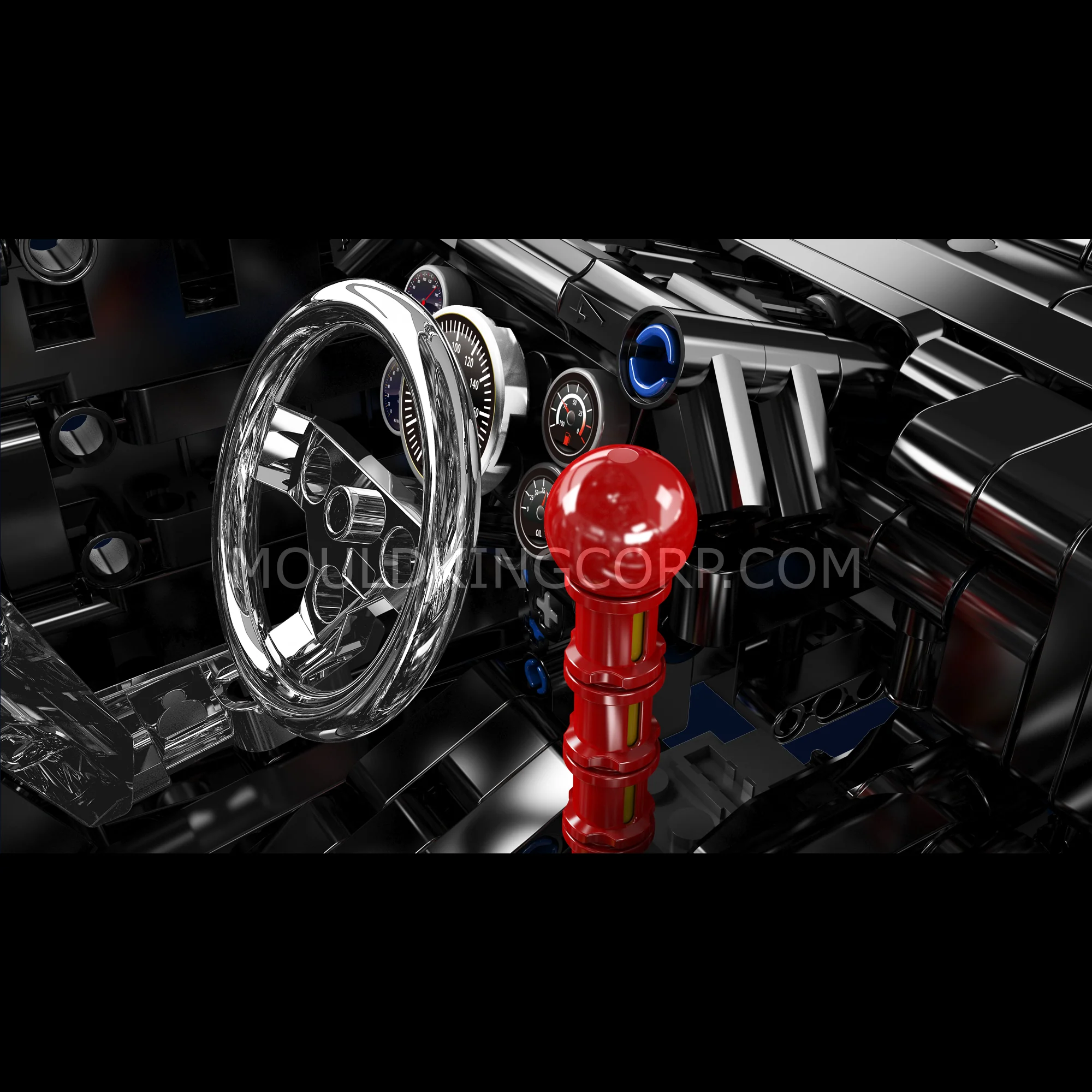 Mould King 13108S Mustang 1,400BHP Remote Controlled Sports Car Model Building Set | 3,201