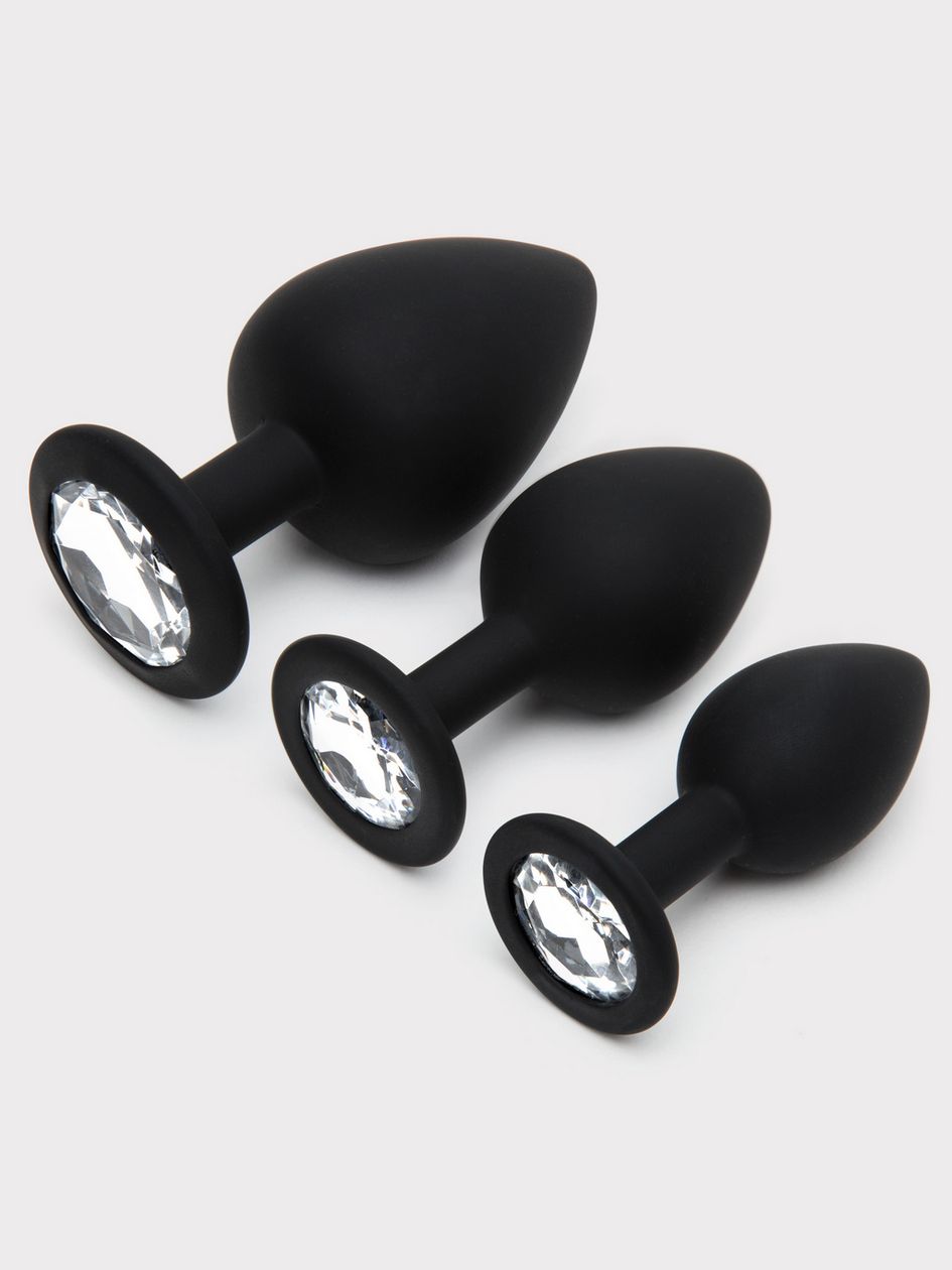 Silicone Jewelled Butt Plug Set (3 Piece)