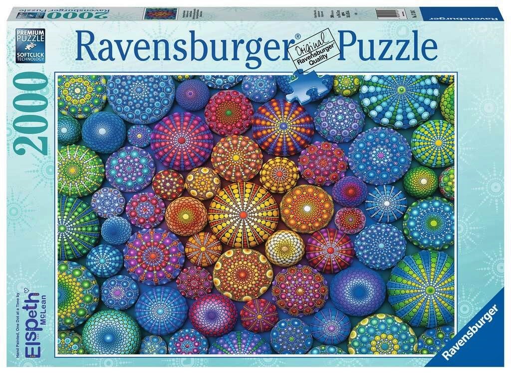 Radiating Rainbow Mandalas 2000 Piece Puzzle