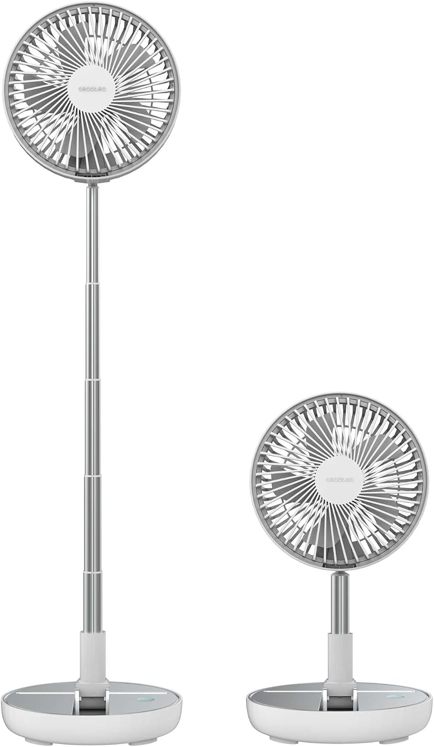 Cecotec Akku-Ventilator EnergySilence 800 FoldAir Portable, 7.200 mAh | faltbar und höhenverstellbar, 20 cm Durchmesser mit 5 Flügeln, 3 Geschwindigkeiten, kabelloser Betrieb, einfache Bedienung
