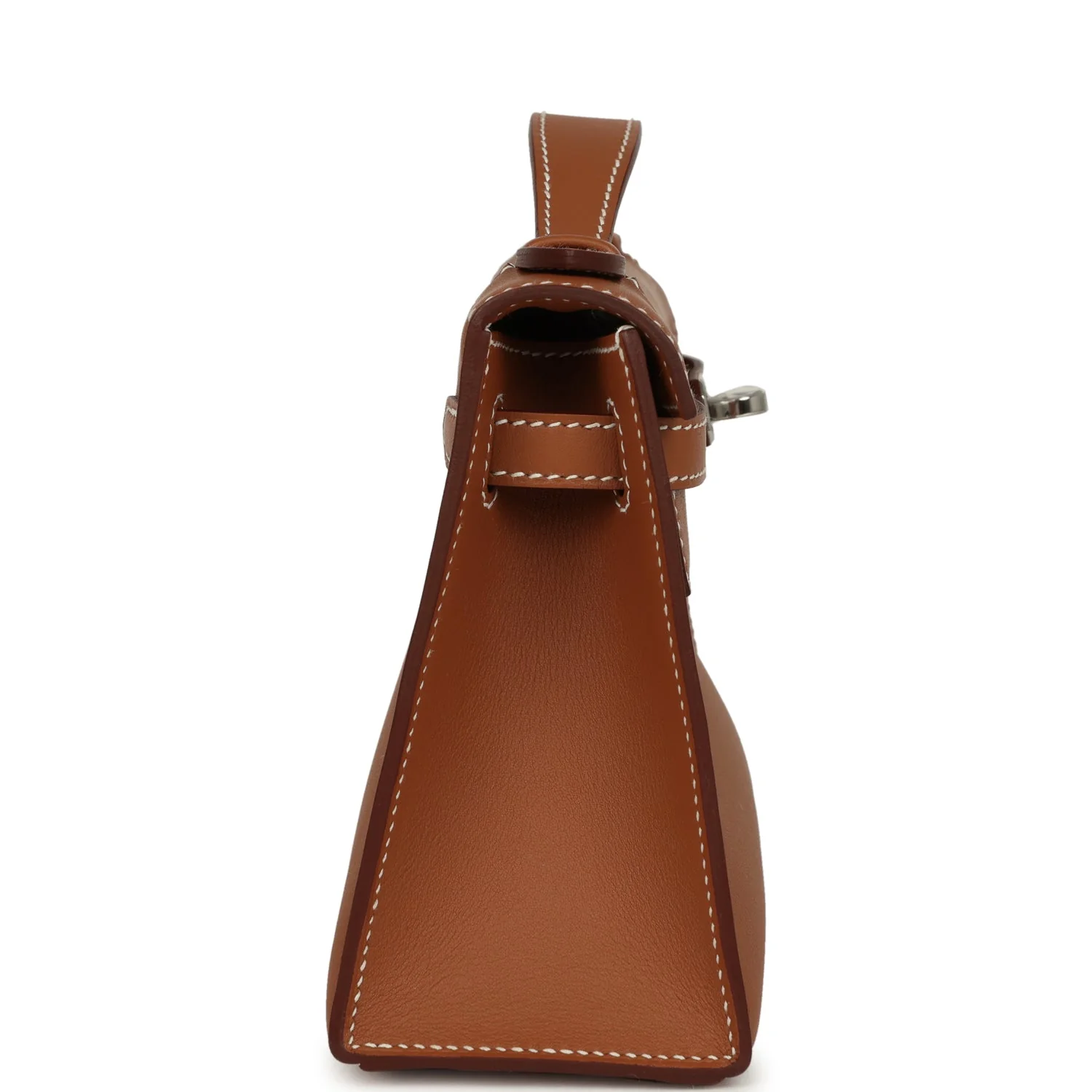 Hermes Kelly Pochette Gold Swift Palladium Hardware