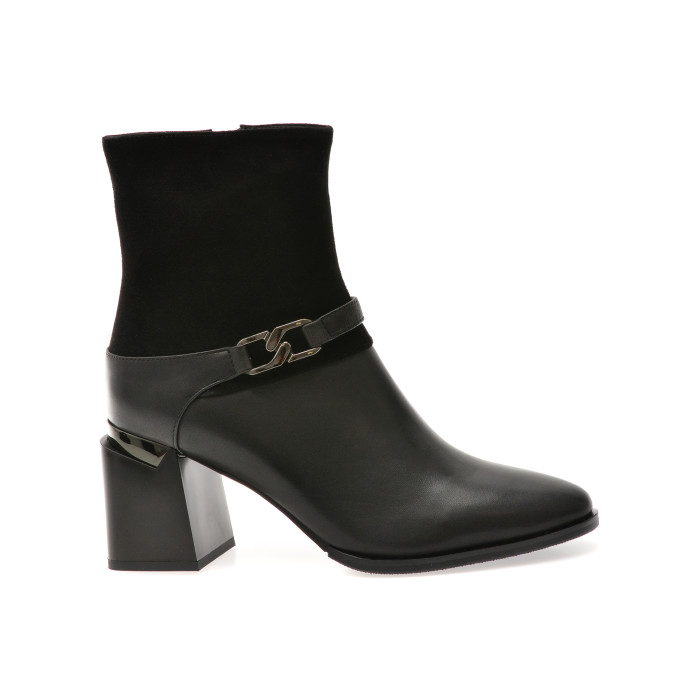 Botine FLAVIA PASSINI negre, D380, din piele naturala