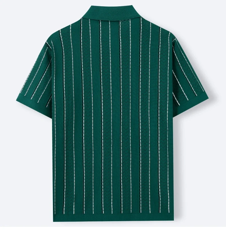 Mivanity Men's Daily Casual Striped Polo Shirts