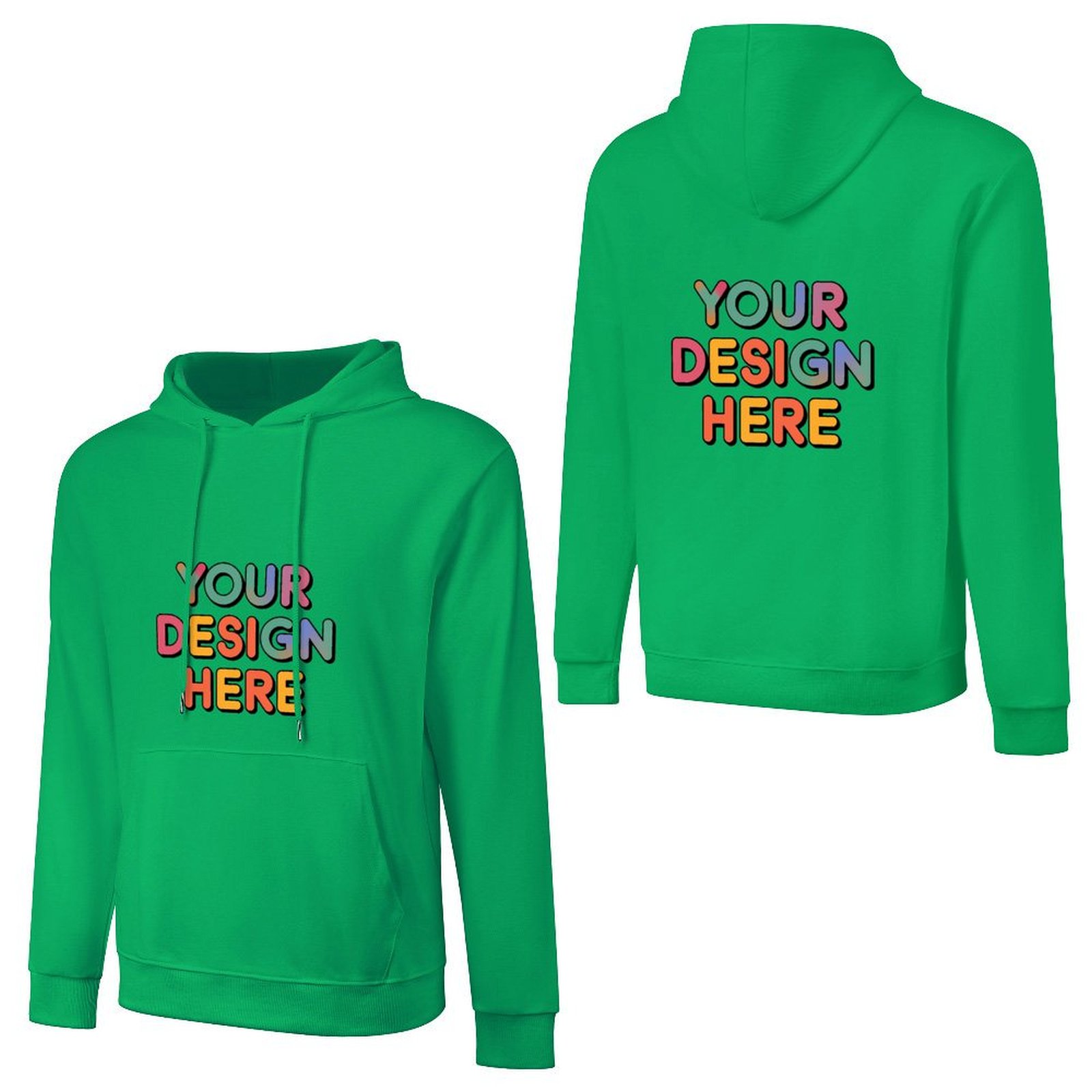 Personalized Custom Men’s 100% Cotton Hooded Sweater with Graphic Patterns