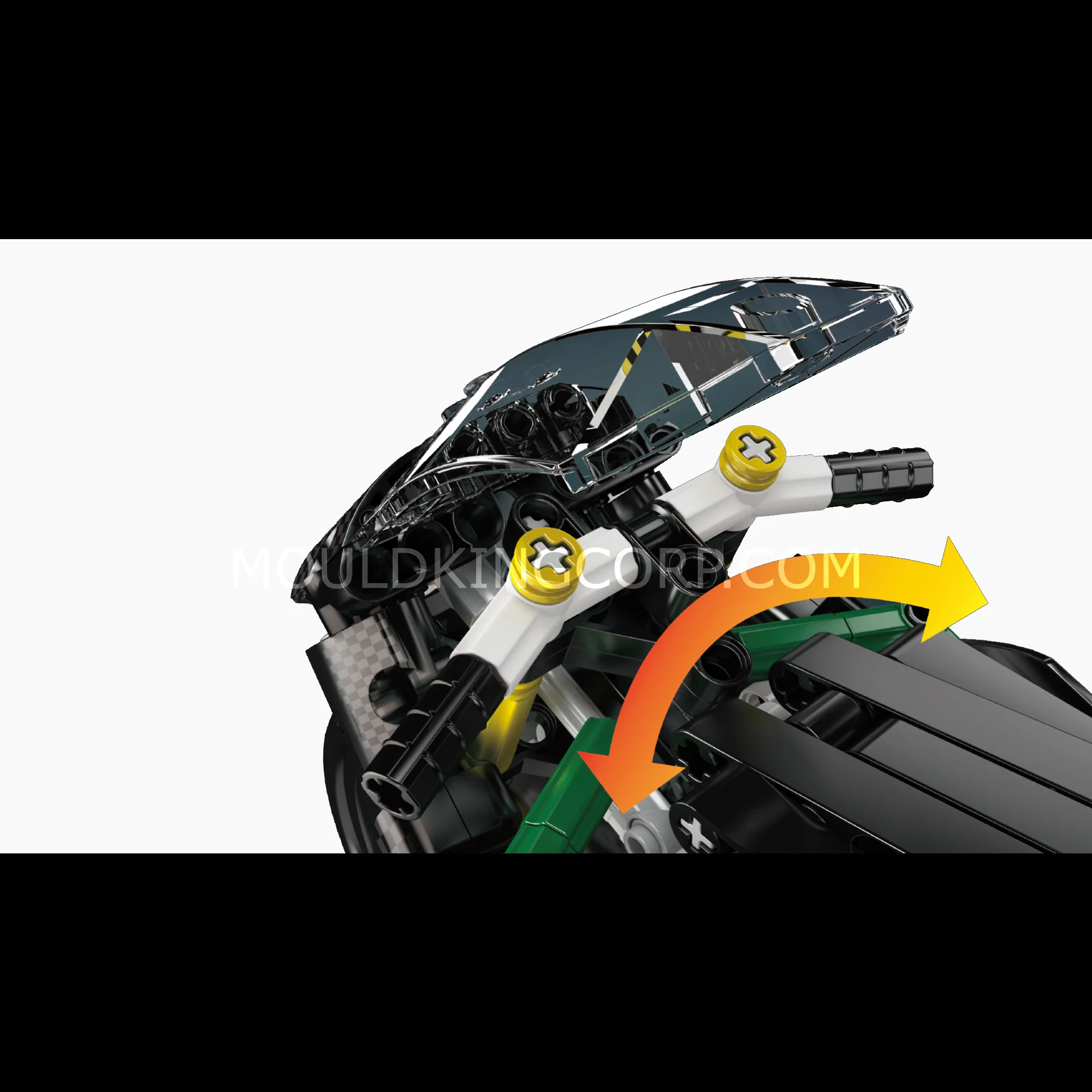 Mould King 23002 HZ-R Motorcycle Model Building Set | 656 Pcs