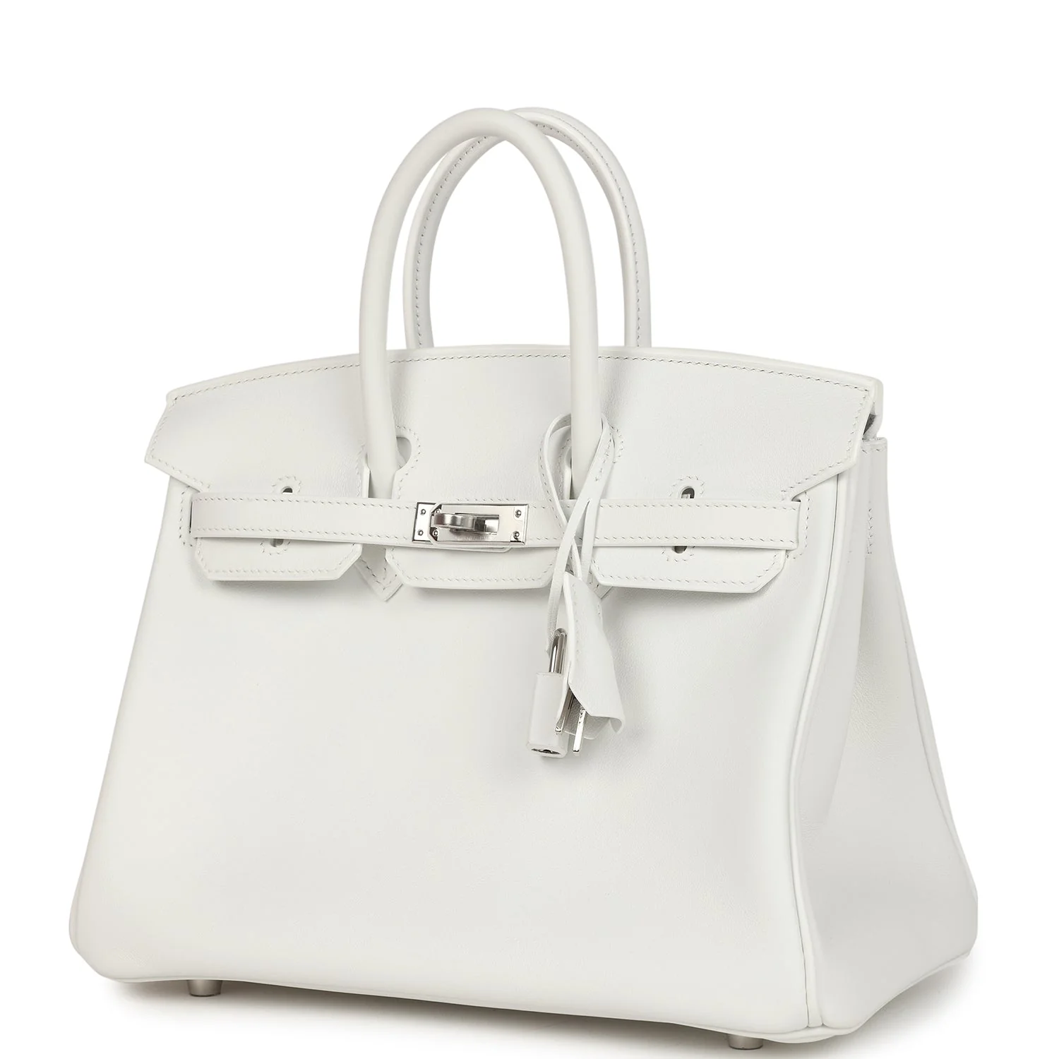Hermes Birkin 25 New White Swift Palladium Hardware