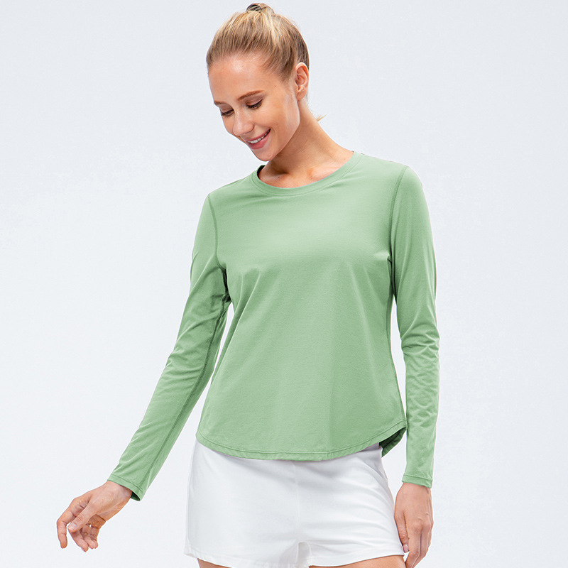 New Autumn/Winter Women's Long-Sleeved Loose Breathable Quick-Drying Fitness T-Shirt for Tennis, Yoga, and Running