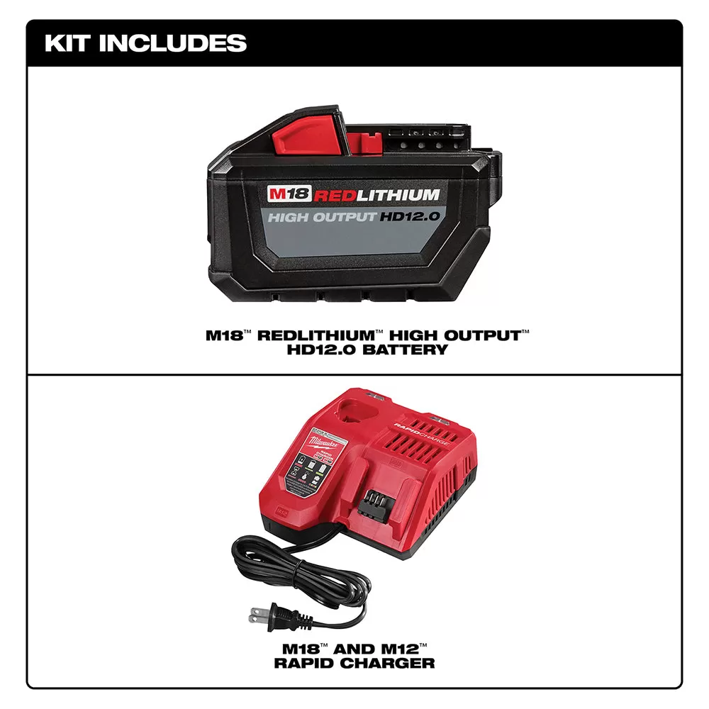 Milwaukee 48-59-1200 M18 FUEL 18V 12.0-Amp Lithium-Ion High Output Starter Kit